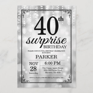 Überraschen Sie 40. Einladung