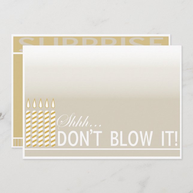 Überraschen Sie 50. Einladung (Vorne/Hinten)