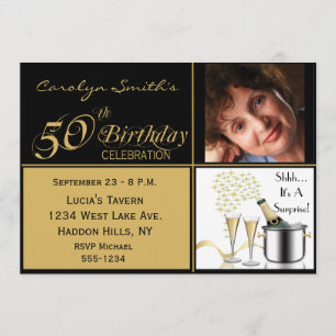 Überraschen Sie 50. Geburtstags-Party Einladungen