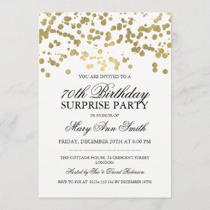 Überraschen Sie 70. Einladung