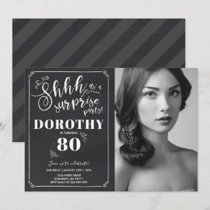 Überraschen Sie 80. Geburtstags-Einladungs-Vintage Einladung