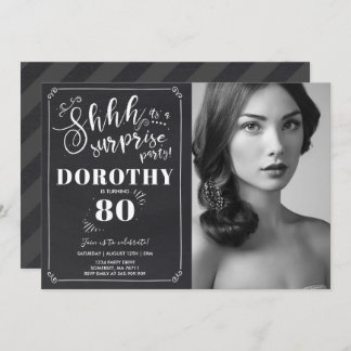 Überraschen Sie 80. Geburtstags-Einladungs-Vintage Einladung
