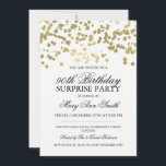 Überraschen Sie 90. Einladung<br><div class="desc">Eleganter 90. Überraschungs-Geburtstags-Party Einladungsentwurf mit Motiv GoldfolieConfetti (ES ist- NICHT EINE WIRKLICHE FOLIE),  auf weißem Hintergrund,  individueller Name und Datum und zusätzlicher Text.</div>