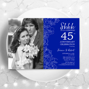 Überraschen Sie zum 45. Hochzeitstag mit Foto in k Einladung