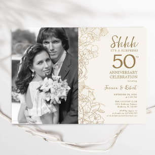 Überraschen Sie zum 50. Hochzeitstag mit Foto - Go Einladung