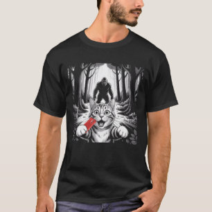 Überraschend selfie erkrankte Katze mit Sasquatch  T-Shirt