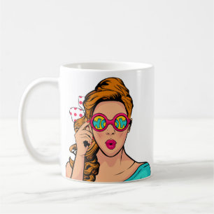 Überraschende Frau Kaffeetasse