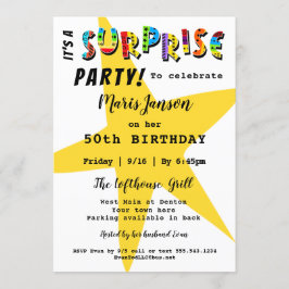 ÜBERRASCHENDE GEBURTSTAG JEDE PARTY EINLADUNG