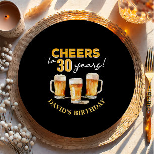 Überraschende Geburtstagsparty für Cheers und Bier Pappteller