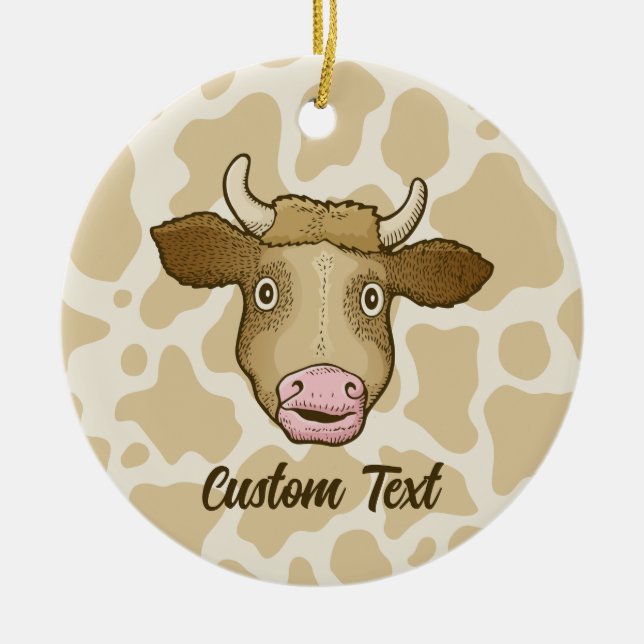 Überraschende Kuh Keramik Ornament (Vorne)