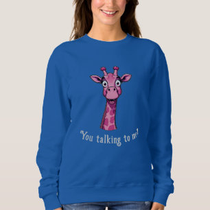Überraschende Niedliche Rosa Giraffe Sweatshirt
