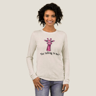 Überraschende Niedliche Rosa Giraffe Tri-Blend Shirt