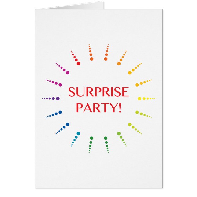 überraschende Party Einladung (Vorne)