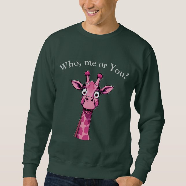 Überraschende Rosa Giraffe Sweatshirt (Vorderseite)