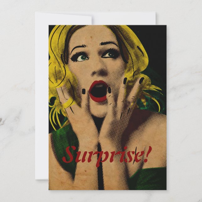 Überraschende schöne Geburtstagsparty der Frau Einladung (Vorderseite)