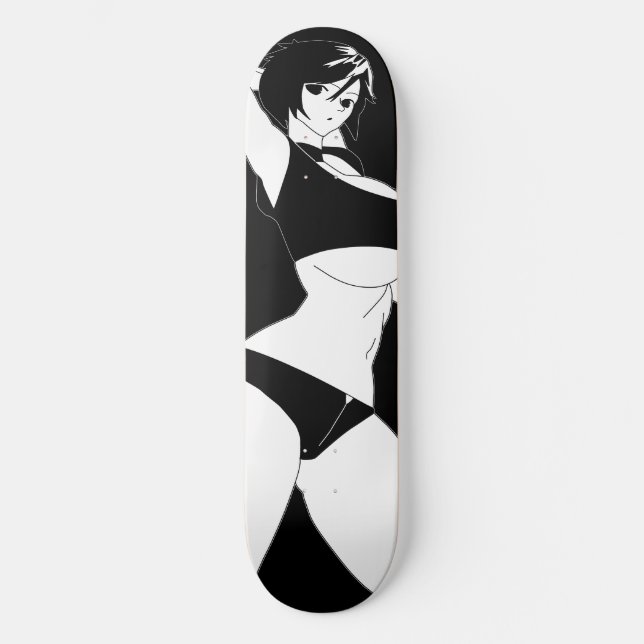 Überraschender Anime Girl Skateboard Deck (Vorderseite)