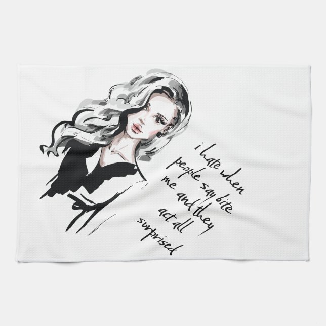 Überraschender Biss Geschirrtuch (Horizontal)