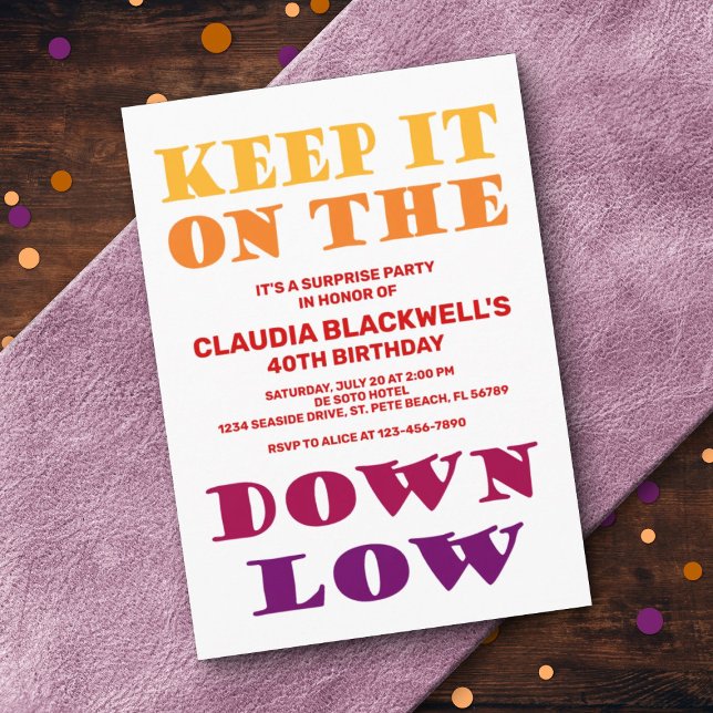 Überraschender bunter Fun Zitat Geburtstag Einladung (Von Creator hochgeladen)