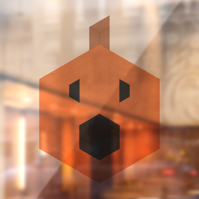 Überraschender Jack-o-Lantern-Trapezoid Fensteraufkleber (Blatt 2)