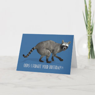 Überraschender Raccoon Karte