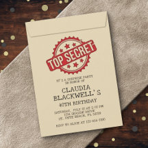 Überraschender Spaß Top Secret Geburtstag