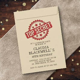 Überraschender Spaß Top Secret Geburtstag Einladung