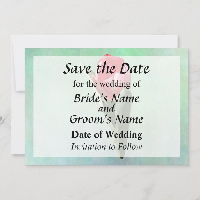 Überraschender Tulip Save the Date (Vorderseite)