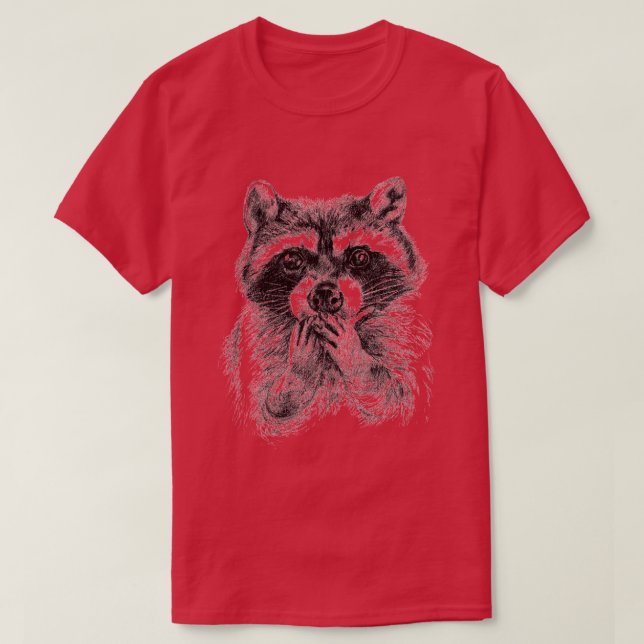 Überraschender Waschbär T-Shirt (Design vorne)