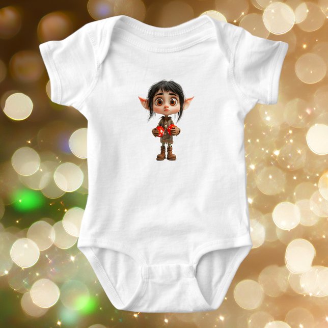 Überraschender Weihnachtself-Babyanzug für Mädchen Baby Strampler (Von Creator hochgeladen)