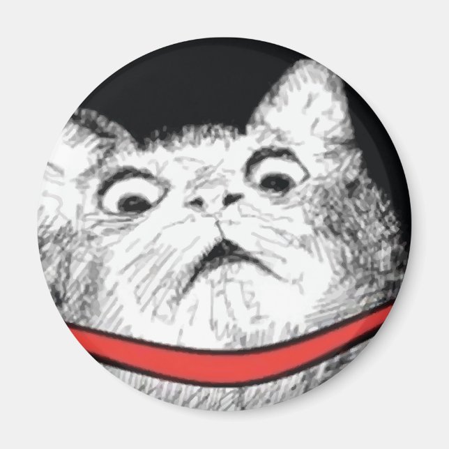 Überraschendes Cat Gasp Meme - Magnet (Vorne)