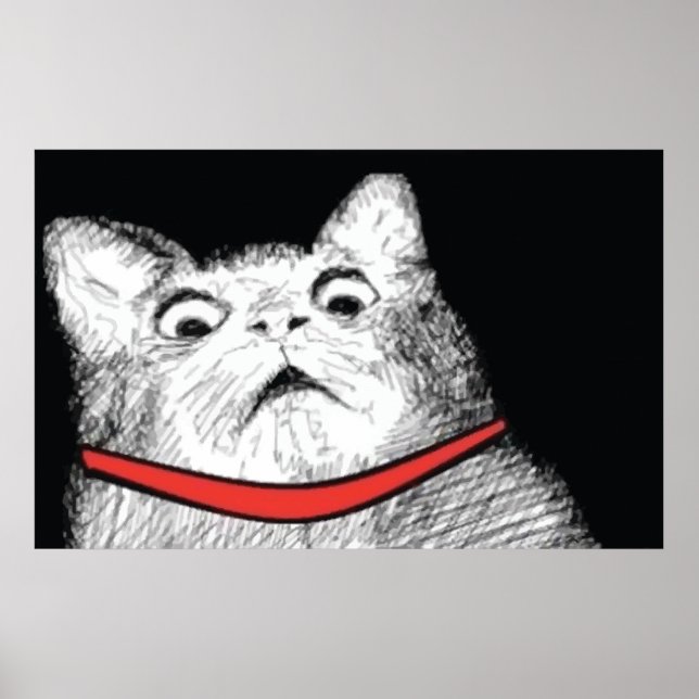 Überraschendes Cat Gasp Meme - Poster (Vorne)