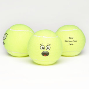 Überraschendes Gesicht Tennisbälle