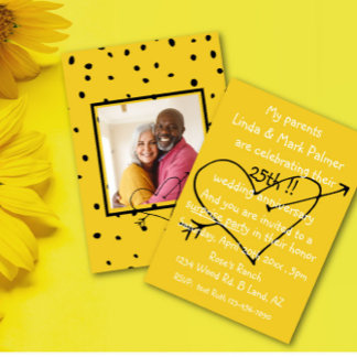 Überraschendes Hochzeitsjubiläum Spaß Party Foto Einladung