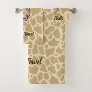 Überraschendes Kuhbadehandtuch-Set Badhandtuch Set