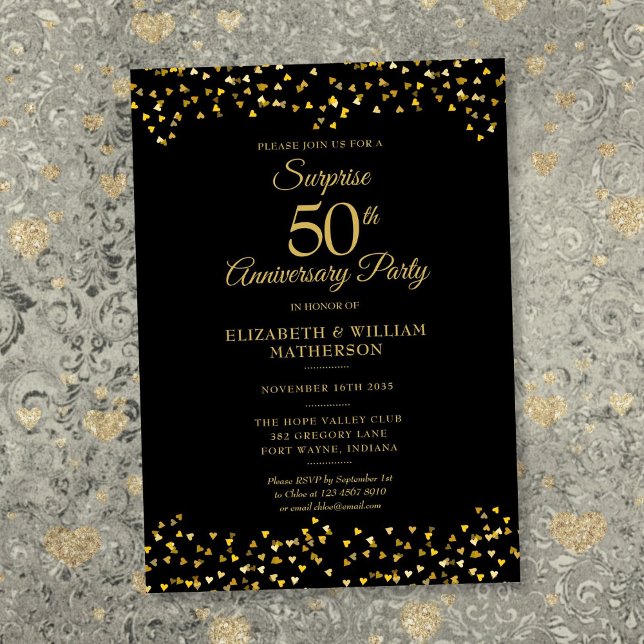 Überraschendes Party 50. Hochzeitstag Einladung (Surprise Party 50th Wedding Anniversary Invitation)