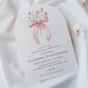 ÜBERRASCHENDES PARTY 90. Geburtstag Bow Wildblume  Einladung