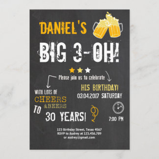 Überraschendes Party Cheers und Biere Geburtstag 3 Einladung