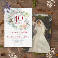 Überraschendes Party Floral 40 Jahre Jubiläum Foto