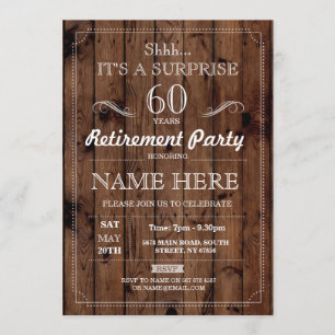 ÜBERRASCHENDES Party Rustikale Holzjahre laden ein Einladung