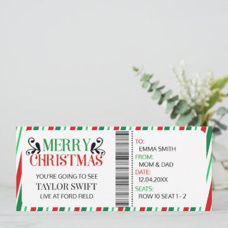 Überraschendes Weihnachtskonzert Ticket Weihnachte Einladung