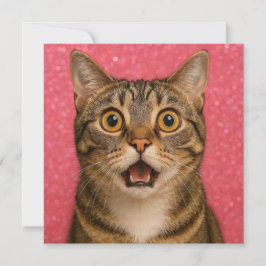 Überraschte Cat Grußkarte. Karte