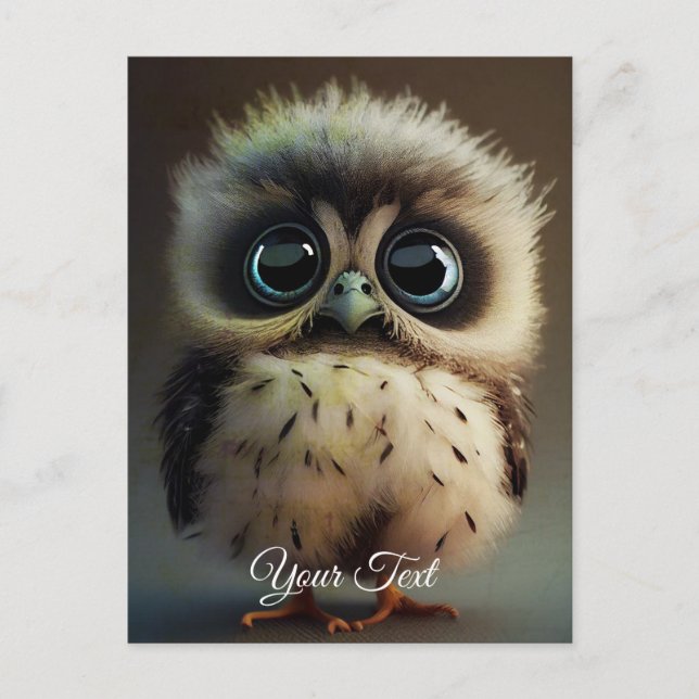 Überraschte Owlet. Postkarte (Vorderseite)