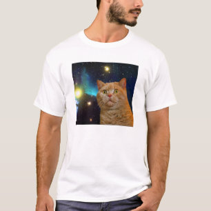 Überraschte Raum-Miezekatze T-Shirt