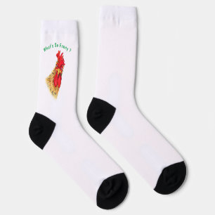 Überraschte Rooster Socken spielerisch - Was so lu