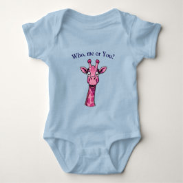 Überraschte Rosa Giraffe Baby Strampler