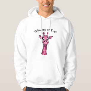 Überraschte rosa Giraffe Hoodie