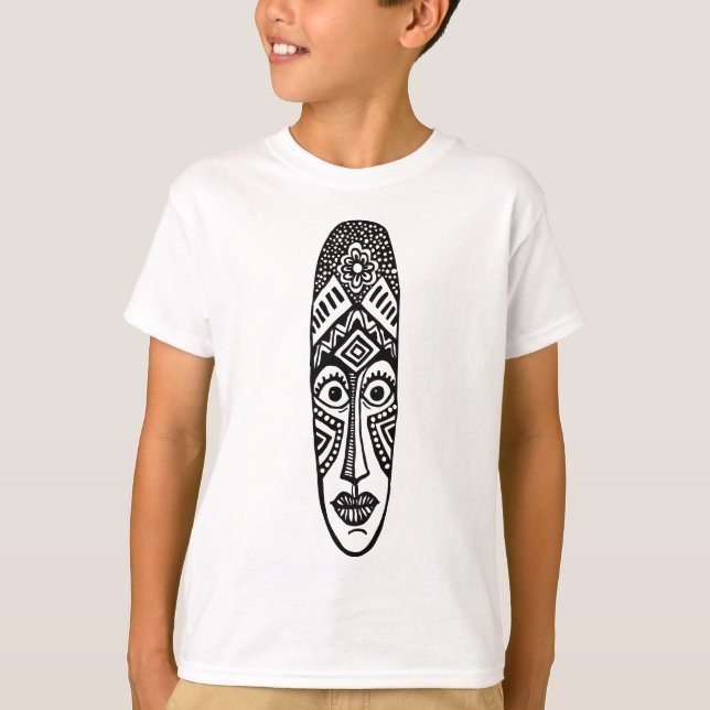 Überraschte Tiki-Maske T-Shirt (Vorderseite)