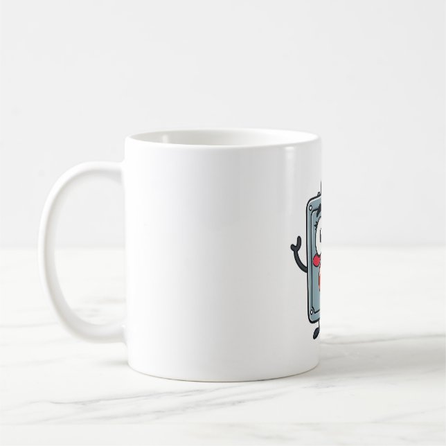 Überraschte Toolbox mit Pop-Up-Herz Kaffeetasse (Links)