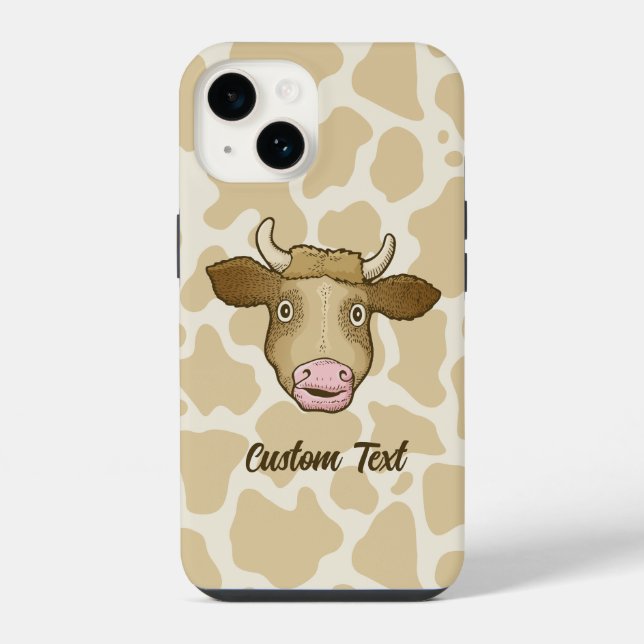 Überraschter Fall von Kuh Case-Mate iPhone Hülle (Rückseite)