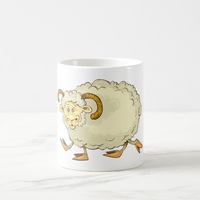 Überraschter Widder Schaf Lustiger Bauernhof Tier Kaffeetasse (Von Creator hochgeladen)
